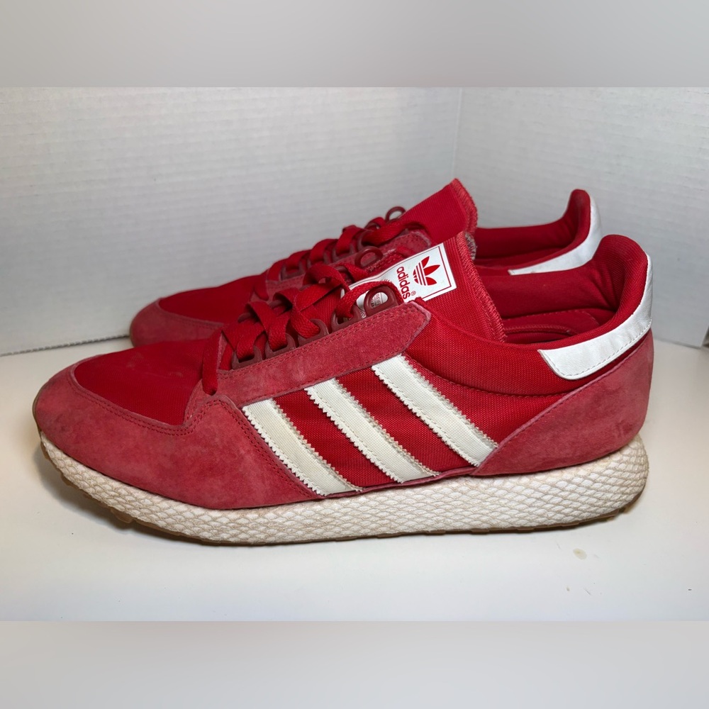 adidas Red and White Athletic Shoes